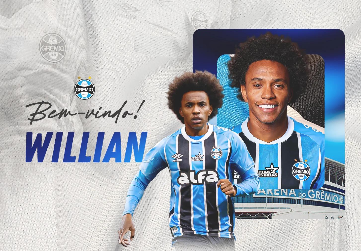 Grêmio anuncia Willian, ex-Corinthians, até 2026