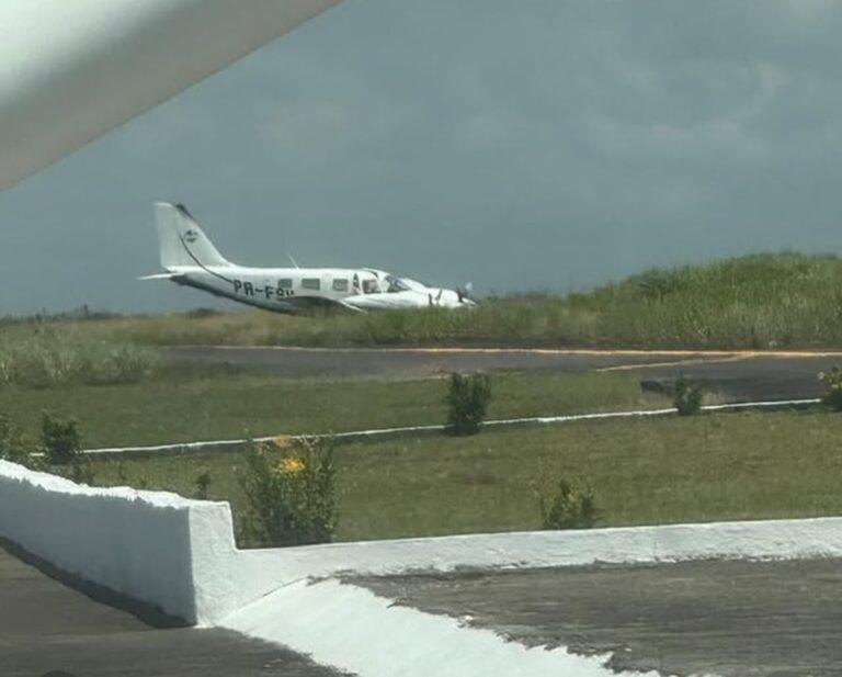 Bandidos tentam roubar avião de pequeno porte em Santa Rita e fogem após falha na decolagem