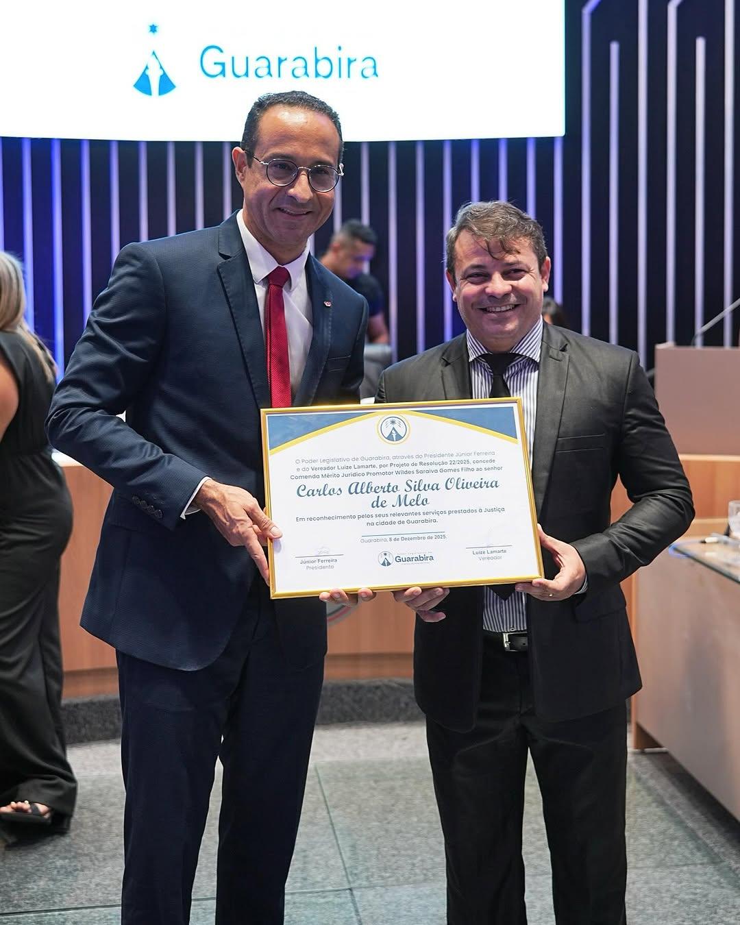 Advogado Beto Oliveira recebe Comenda Mérito Jurídico em Guarabira