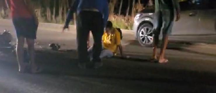 Acidente entre carro e moto deixa homem ferido entre Pirpirituba e Guarabira