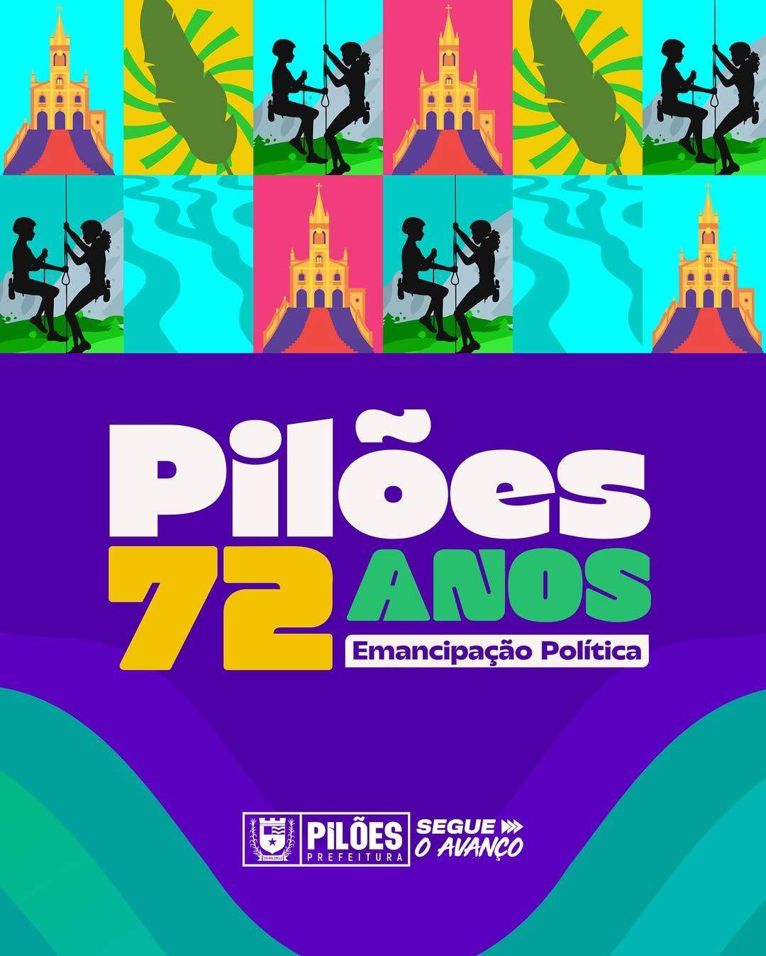 Pilões celebra 72 anos com festa de 18 a 20 de agosto