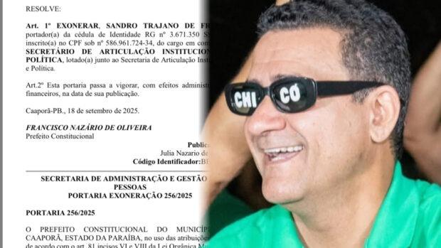 Prefeito de Caaporã exonera secretário que denunciou esquema de propina