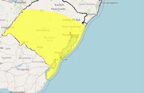 Ciclone traz granizo e ventos de 70 km/h ao Sul do Brasil
